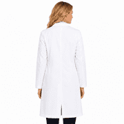 Panda Uniform by Heedfit Women's Workwear Professional Lab Coat With Pockets for Doctors & Nurses,White M