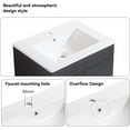 thumbnail image 6 of Bathroom Vanity with Top and Sink, Modern Single Vanity with 2 Soft-Close Doors and Metal Handles, Solid Wood Bathroom with Cabinet White Ceramic Basin, 6 of 8