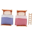thumbnail image 3 of 1pc Creative Mini Double Beds Durable Mini Bunk Beds Practical Simulation Bed, 3 of 9
