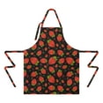 thumbnail image 2 of Red Strawberry Plants Fruit Black Apron-Garden Aprons for Women with Pockets-Cotton Linen Waterproof Kitchen Cooking Gardening Aprons Adjustable for Kitchen,Cooking,BBQ and Salon 33x27 Inch, 2 of 7