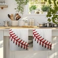 thumbnail image 4 of Baseball Kitchen Towels Set of 2, Red White Texture Sports Ball Minimalist Soft Microfiber Dish Towels, Absorbent Quick-Dry Washable Dishcloths for Kitchen Cleaning, Drying Dishes, 18x28 Inches, 4 of 9
