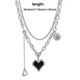 thumbnail image 4 of Collares de corazón de plata para mujer Collares de corazón para niñas Collar de corazón y cadena Joyería atrevida Regalo para San Valentín, 4 of 8