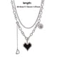 thumbnail image 4 of Collares de corazón de plata para mujer Collares de corazón para niñas Collar de corazón y cadena Joyería atrevida Regalo para San Valentín, 4 of 8