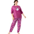 thumbnail image 1 of Dreams & Co. Plus Size Long Sleeve Knit Pj Set Pajamas, 1 of 7