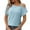 Light Blue, variant on Annhoo Womens off Shoulder Tops Criss-Cross Casual Short Sleeve Tunics Summer Vacation Going out Blouses