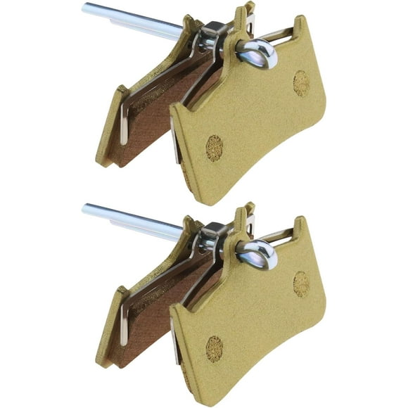 shiyou-2 Pair Bike Brake Pads Replacement Compatible with Hope Tech Mono M4 Trail Disc Brakes Sintered Metal Brake Pads Bike Accessories Gold