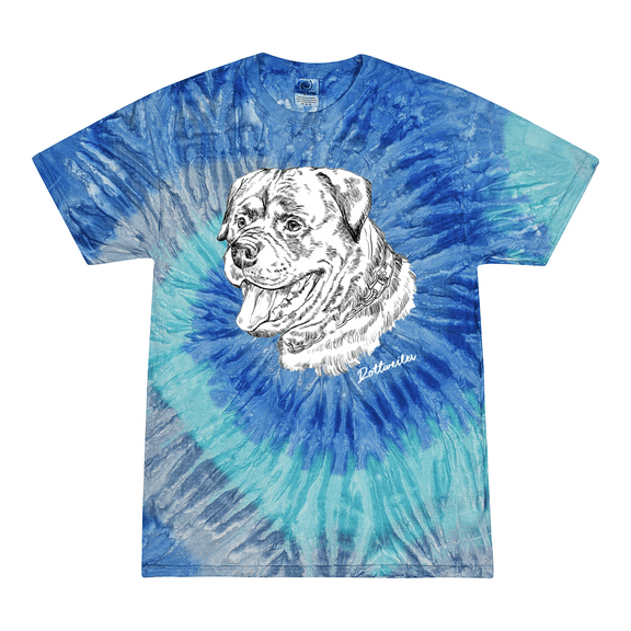 Wild Bobby, Rottweiler Dog Lover Pet Owner Animal Lover Tie-Dye T-Shirt