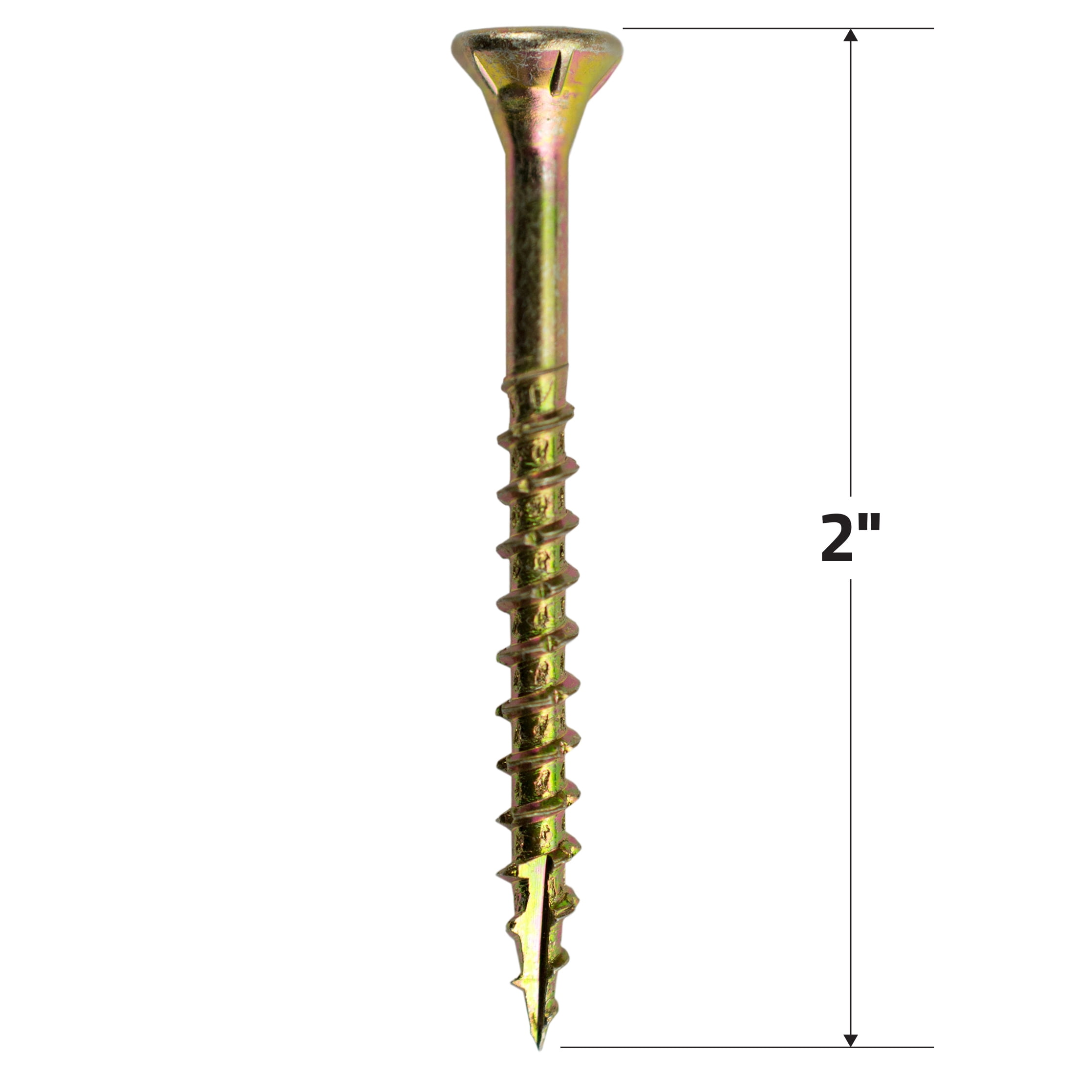 (2 pack) Grip-Rite #8 X 2 in. Star Drive Gold Construction Wood Screw 1lb.