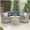Dark Gray, variant on Highsound 4 Pcs Patio Rattan Wicker Furniture set, Outdoor Sectional Sofa Set with Large Coffee Table, Blue