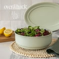 thumbnail image 5 of over&back Rim Serving Bowl - Stoneware Dishes - All-Occasion Place Settings - Perfect for Salads, Pastas, Snacks, and More - 10" x 10" x 3.7" - Semi-Matte Sage, 5 of 8
