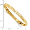 thumbnail image 3 of 14K Yellow Gold Polished Diamond-Cut Adjustable Baby Bangle (Width 3.8) - Jbsp, 3 of 5