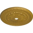 thumbnail image 3 of 31 1/2"OD x 3 5/8"ID x 1 3/4"P Palmetto Ceiling Medallion (Fits Canopies up to 7 5/8"), Hand-Painted Pharaohs Gold, 3 of 5