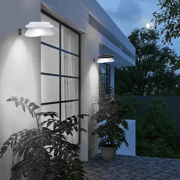 Xihbxyly Lámpara Solar de Pared, Impermeable, para Vallas Exteriores, Luz Led Blanca, Material Abs+Pc Duradero, Sensor Automático Día/Noche, Fácil Instalación, para Caminos, Jardines y Puertas de Ent