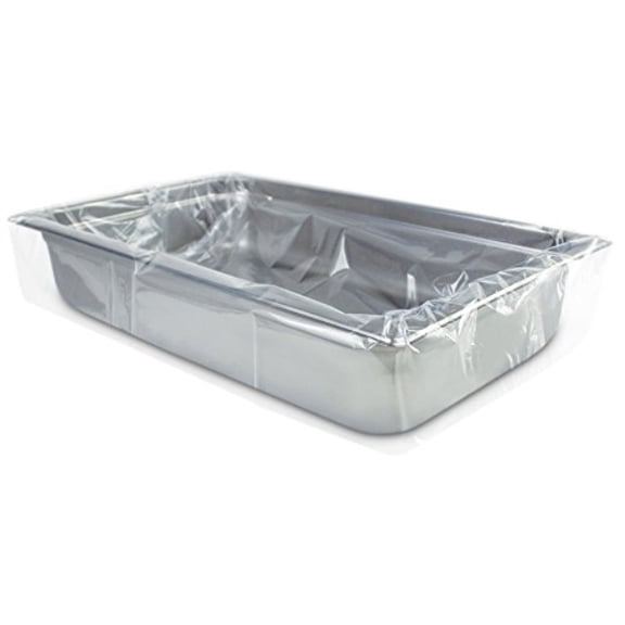 pansaver 42001 full shallow/medium pan liner, 34" x 12", clear
