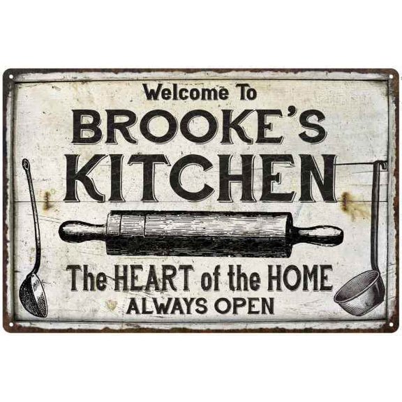 BROOKE'S Kitchen Farmhouse Sign Gift 8x12 Metal 208120033400
