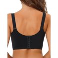 thumbnail image 3 of Unique Bargains Women's Full Coverage Bra Hem Wide Straps Wirefree Bralett 40E Black, 3 of 6