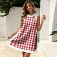 thumbnail image 4 of Short Sets Women 2 Piece Outfits Summer Crew Neck Tank Top and Shorts Set Sleeveless Cute Matching Sets Lounge Wear Red L, 4 of 7
