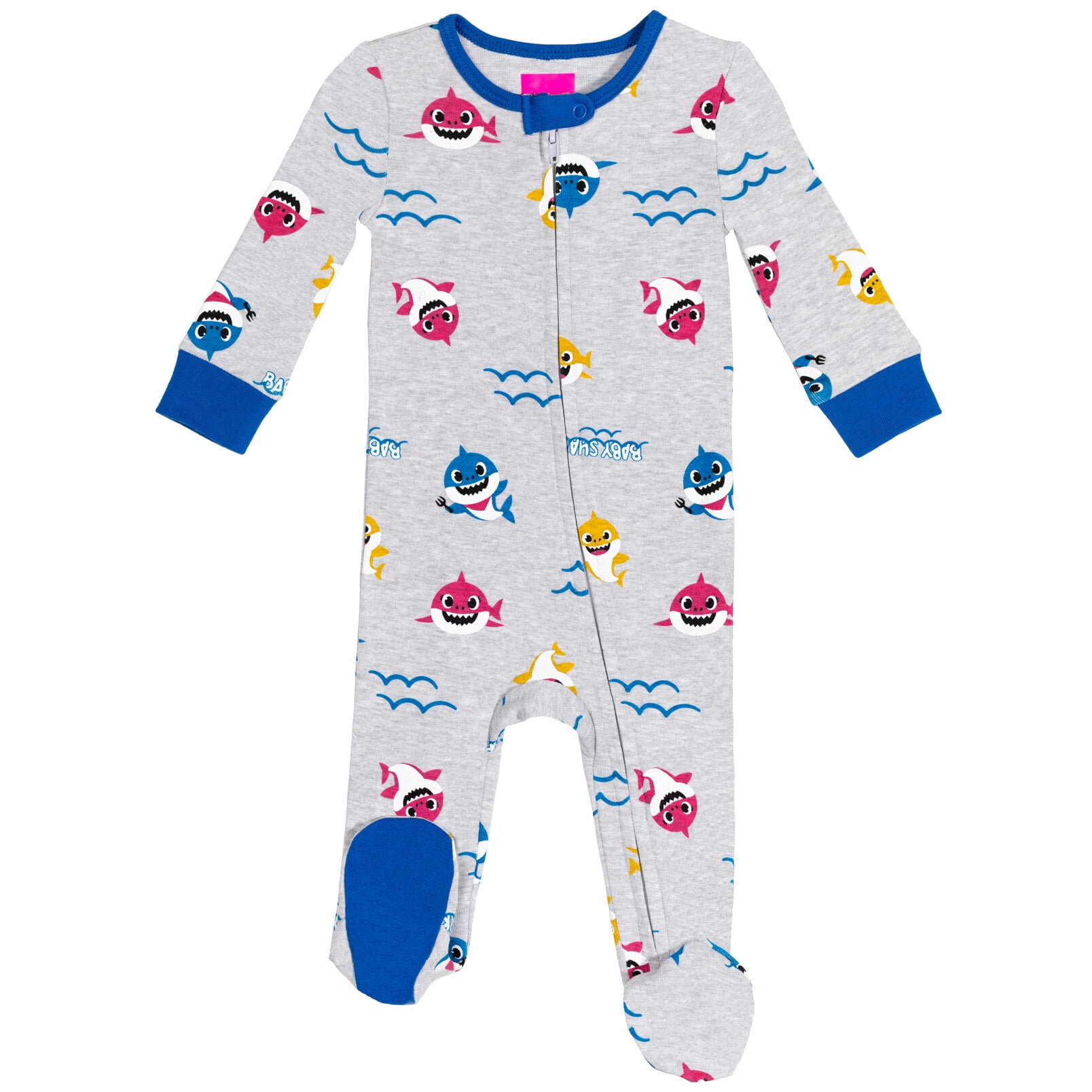 Pinkfong Baby Shark Newborn Baby Boys 2 Pack Zip Up Sleep N' Plays Newborn to Infant