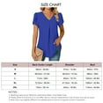 thumbnail image 2 of Blusa básica de verano Nikou gasa escote en V mangas de pétalos para mujer, 2 of 3