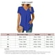 thumbnail image 1 of Camisa de manga corta con cuello en V para mujer NikouMX Top básico de gasa elegante de verano plisado S M L XL 2XL, 1 of 3