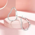thumbnail image 4 of 925 Sterling Silver Hoop Earrings For Women heart earrings hoop earrings for women Cubic Zirconia Earrings Hoops Ear Leander Jewelry 20 30 40 MM Gifts, 4 of 6