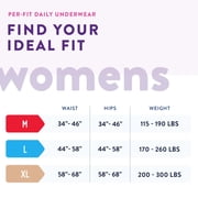 Prevail Per-Fit Daily Underwear for Women, Incontinence, Disposable, Extra Absorbency, Medium, 80 Ct