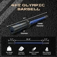 thumbnail image 5 of JoanKaren 47" Olympic Barbell Bar with 2 Collars,500lbs Capacity,Suitable for 2" Weight Plates,for Home Gym & Strength Training,Blue, 5 of 6