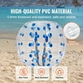 thumbnail image 2 of KFFKFF Blow-up Collision Sphere Single Pack, 4FT/1.2M Body-Sized Zorb Orbs for Adolescents & Grown-ups, 0.8mm Durable PVC Human-Sized Hamster Bubbles for Outdoor Group Fun Activities, 2 of 9