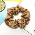 thumbnail image 2 of Under $5 Heardband Brown Trendy Lady Hair Scrunchie Ring Elastic Pure Color Bobble Sports Dance Scrunchie, 2 of 2