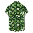 thumbnail image 4 of Blczomt St. Patrick's Day Big and Tall Shirts for Men Button Down 2026 Shirt Button Up Casual Clover Graphic Tee Tops, 4 of 6