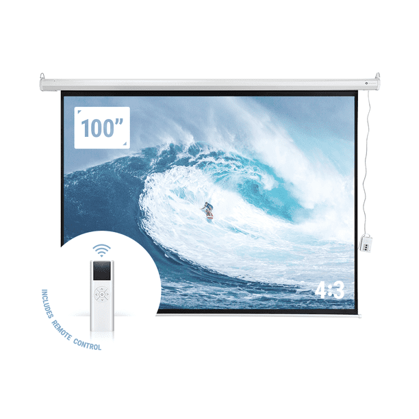 Homegear 100" 43 HD Electric Motorized Projector Screen + Remote
