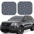 thumbnail image 2 of Picia Squirrel And Snowflakes 2 Piece Car Windshield Sun Shade Foldable | Foldable Sun Shield for Front Window Blocks UV Rays and Keeps Your Vehicle Cool-Small, 2 of 7