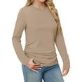 thumbnail image 6 of Jalioing Women's Long Sleeve Basic T Shirt Solid Casual Crew Neck Pullover Tee Fall Fashion Blouses Shirts, 6 of 9