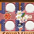 thumbnail image 4 of Watercolor Stripes and Stars 4th of July Placemats Set of 4, 12 x 18 Inch Patriotic Memorial Day Seasonal Holiday Table Mats for Dining Table Decoration, 4 of 6
