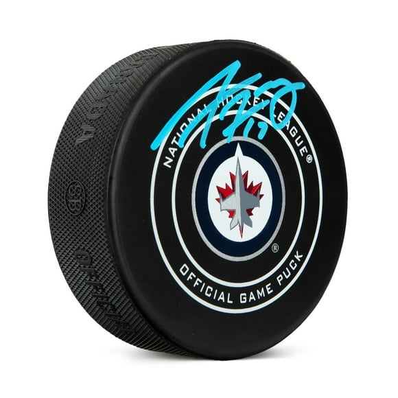 Adam Lowry Rondelle Officielle de Match des Jets de Winnipeg Signée