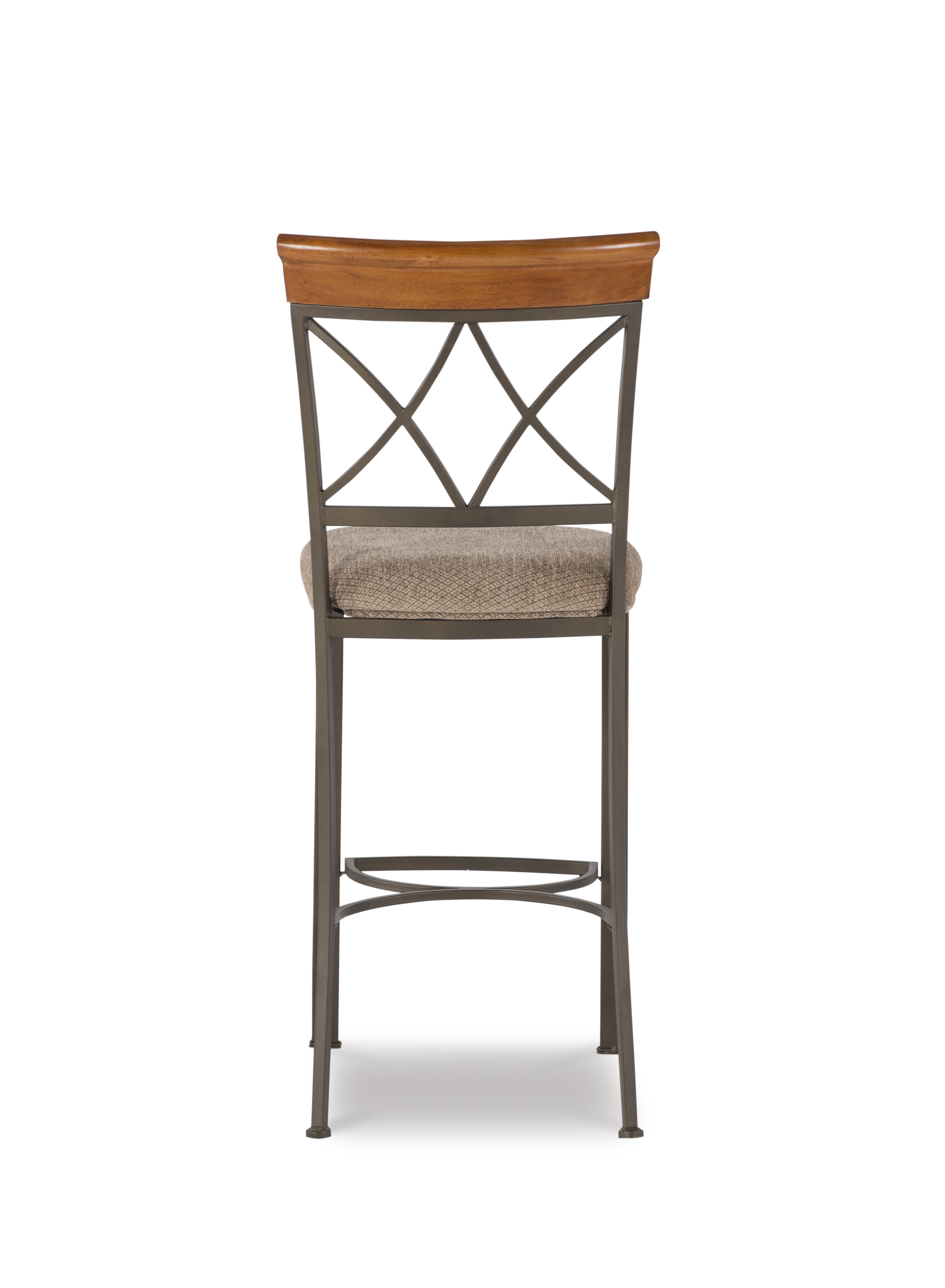 Powell Roselyn 29" Indoor Square Metal Bar Stool, Pewter