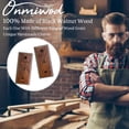 thumbnail image 2 of Soporte de pared para guitarra Onmiwod, 2 unidades, madera de nogal negro, en forma de U, 2 of 9