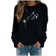 thumbnail image 1 of Mujeres Casual Tops Moda O-cuello Impreso Sudadera Blusa Gegular Pollover Pompotops gfhjh10658, 1 of 5