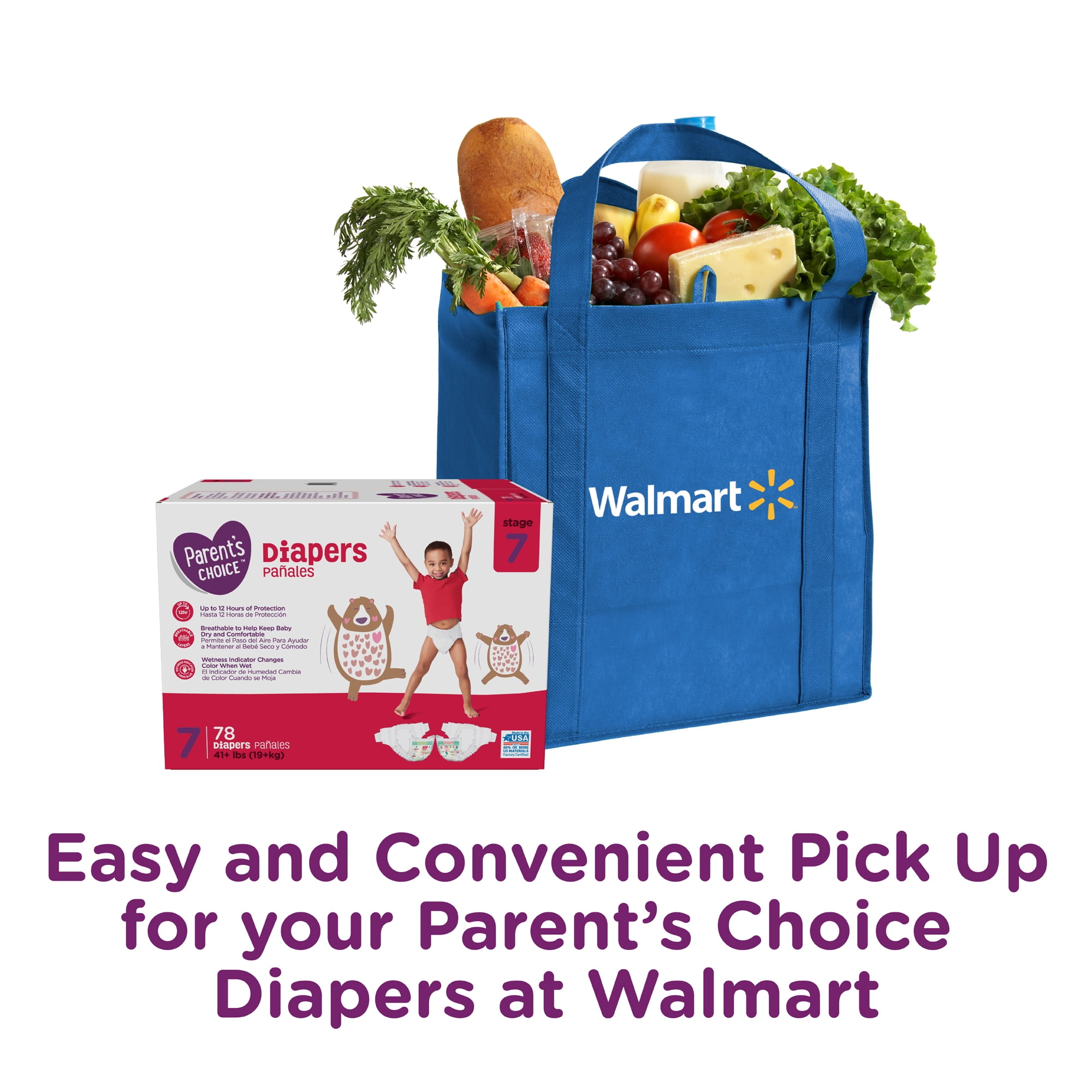 walmart parent's choice diapers size 7