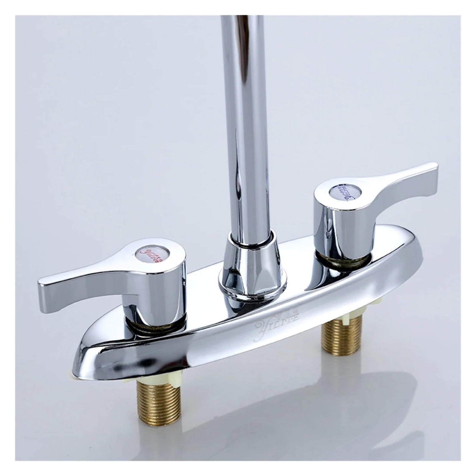Double Hole Handle Kitchen Faucet, Brass Rotary Hot And Cold Basin Sink Mixer Tap, Sink Water Mixer Washbasin Kitchen Faucet ,Made to Last