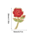 thumbnail image 2 of Rose Enamel Lapel Pin, Brown Floral Brooch for Women and Men, Metal & Enamel Fashion Accessory, Ideal for Clothing Bags Hats Parties Daily Wear, 2 of 2