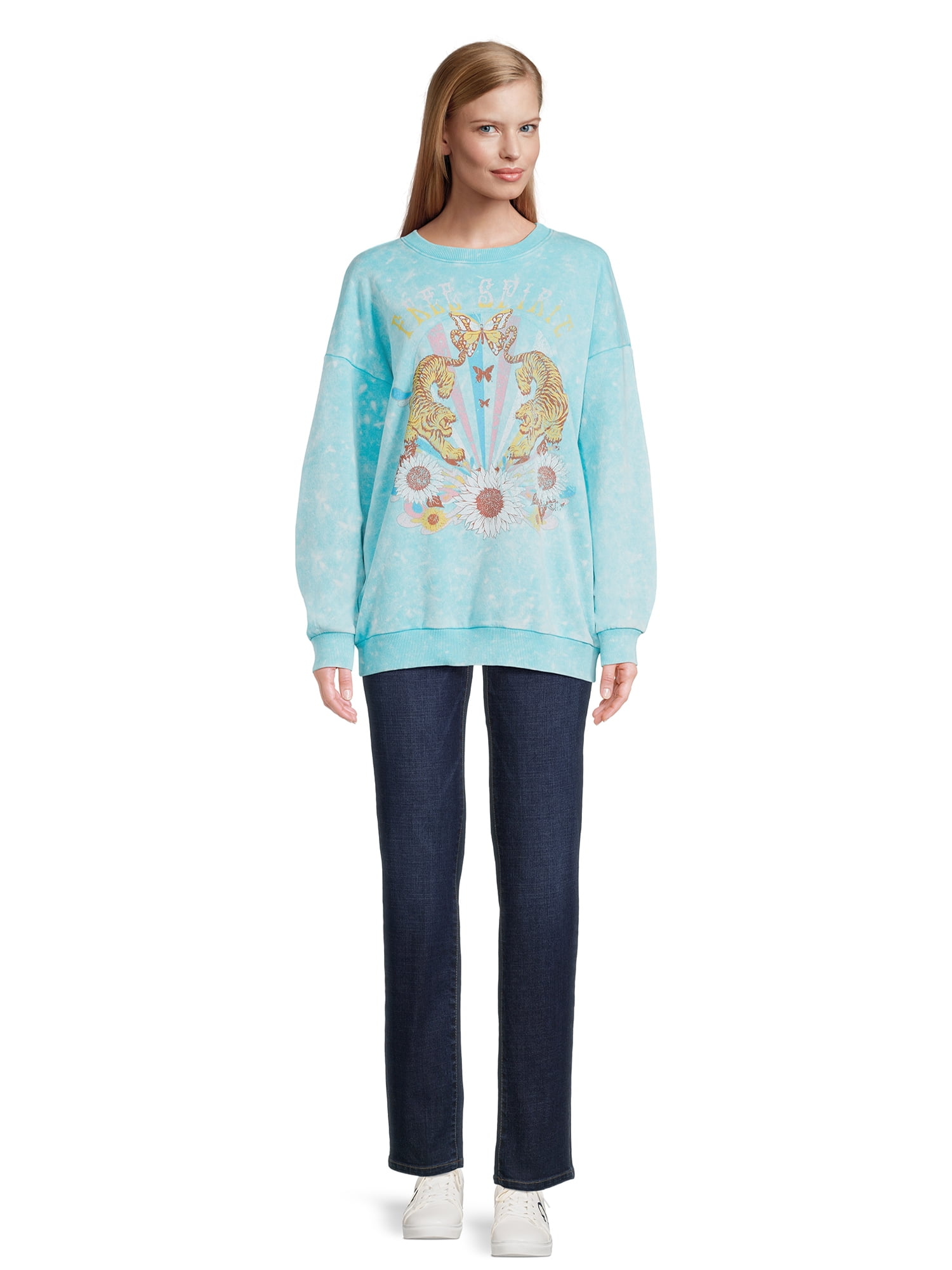 Self Esteem Juniors Mineral Wash Graphic Sweatshirt