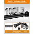 thumbnail image 4 of Closet Rod, Adjustable Closet Rods for Hanging Clothes, 100lb Load Bearing, 1.26'' Diameter Heavy Duty Rod for Closet Poles for Wardrobes, Window Lock Rod (Black, 48 to 52 Inch), 4 of 7
