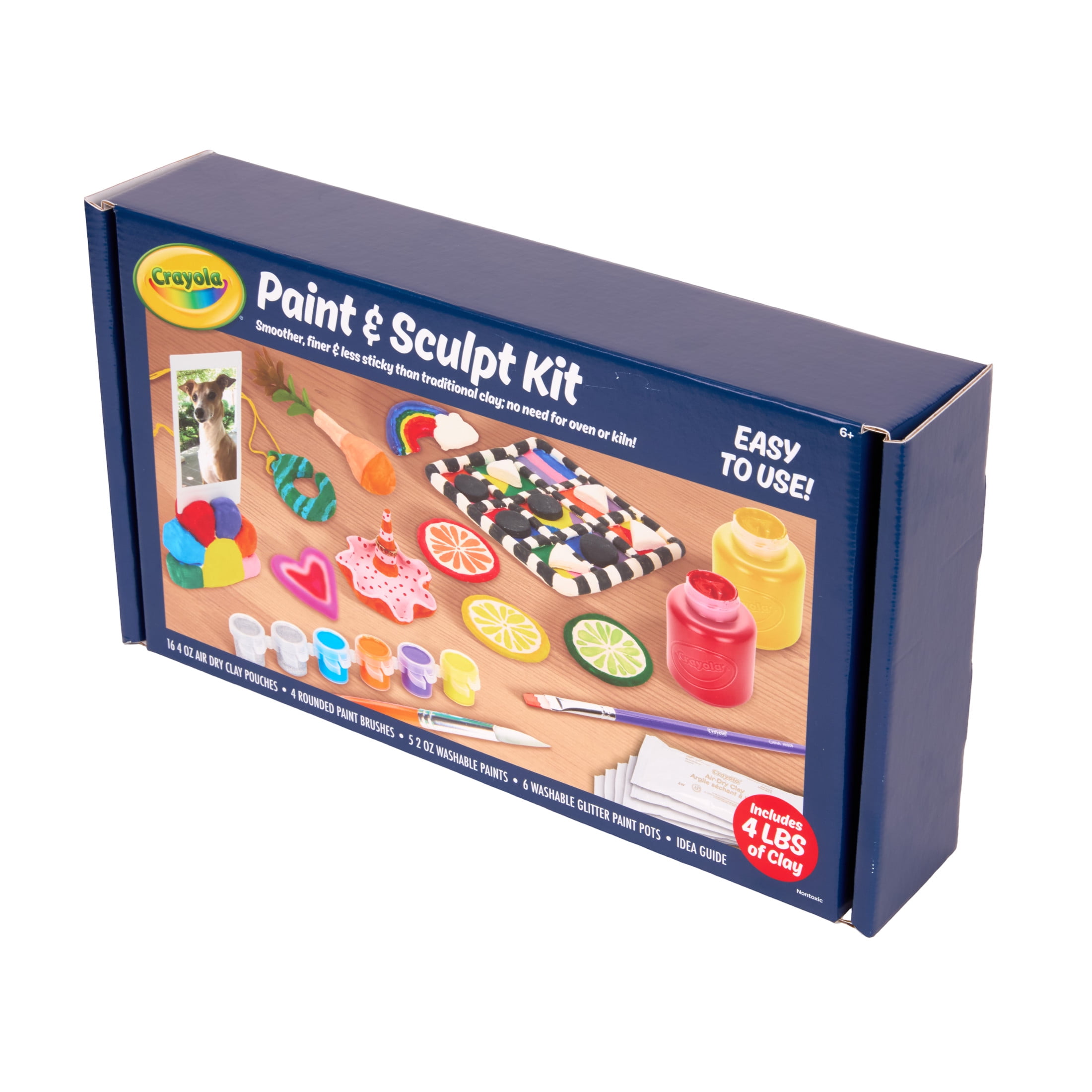Crayola Paint and Sculpt, 32ct, Air Dry Clay and Washable Kids Paint, Arts and Crafts Kit, DIY Clay Activity Set, Gifts, Ages 5+