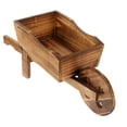 thumbnail image 5 of HONMEET BASIOUS Wooden Wheelbarrow Planter Outdoor Flower Cart Light Brown Decoration for Patio Lawn, 5 of 6