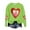 B Green, variant on Kilaqueen Valentine's Day Sweatshirt for Women Crew Neck Long Sleeve Funny Love Heart Graphic Pullover Tops Holiday Vacation Casual Trendy Sweatshirt