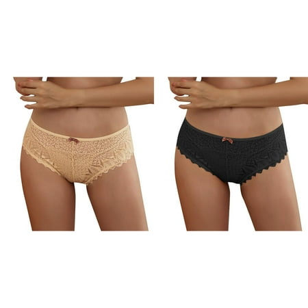 2-Pack Panties For Women Crochet Lace Lace Up Panty Hollow Out Underwear plus Size Womens Lingerie Corset Lingerie Lingerie Women s Lingerie Lingerie for Women plus Size