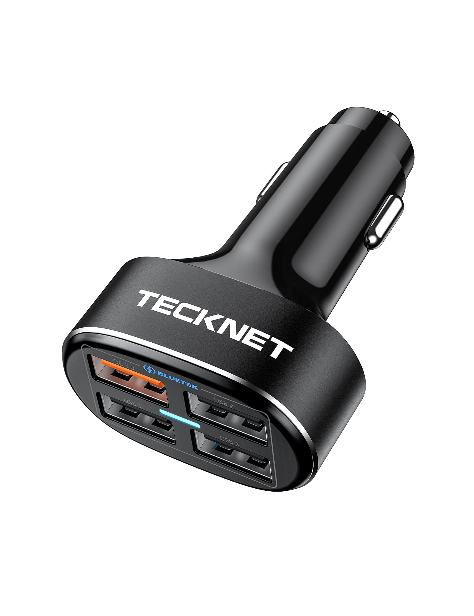 TECKNET USB Car Charger 54W 4-Port USB Car Charger Adapter QC 3.0 Port  Compatible with iPhone 14 Pro Max/14 Plus/iPhone 13 12 11 Pro Max X XR XS 8  Samsung Galaxy Note 20/10 S21/20/10 Google 