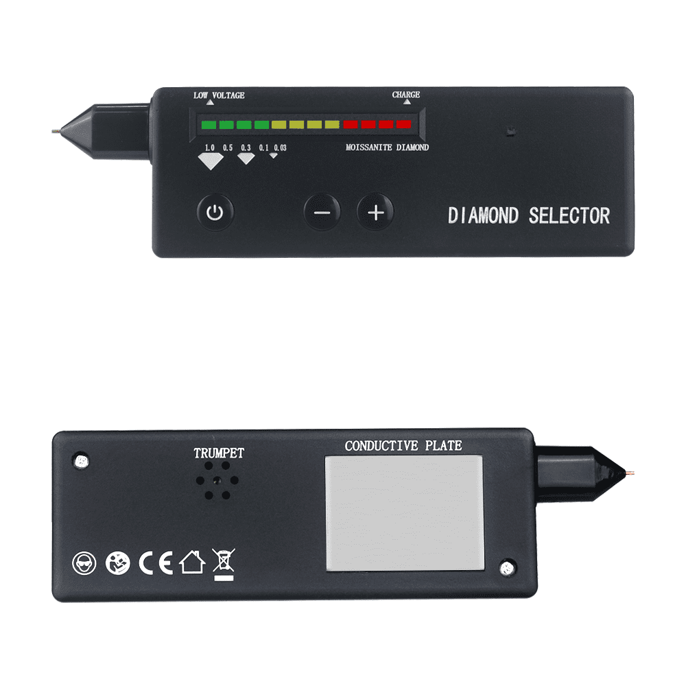 Diamond Tester Pen, 2nd Gen Rechargeable - Hardness & Thermal Conductivity Analyzer for Verifying Diamonds, Jade, Jadeite, Moissanite & Crystals | LED Indicator