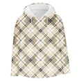 thumbnail image 5 of Dovford Men's Long Sleeve Quilted Lined Flannel Shirt Jacket with Hood 2025 Spring Fall, 5 of 5